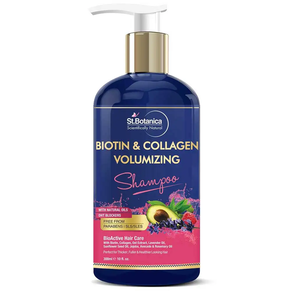 St.Botanica Biotin & Collagen Volumizing Shampoo,  300 ml  No Sulphate, No Parabens, No Silicon