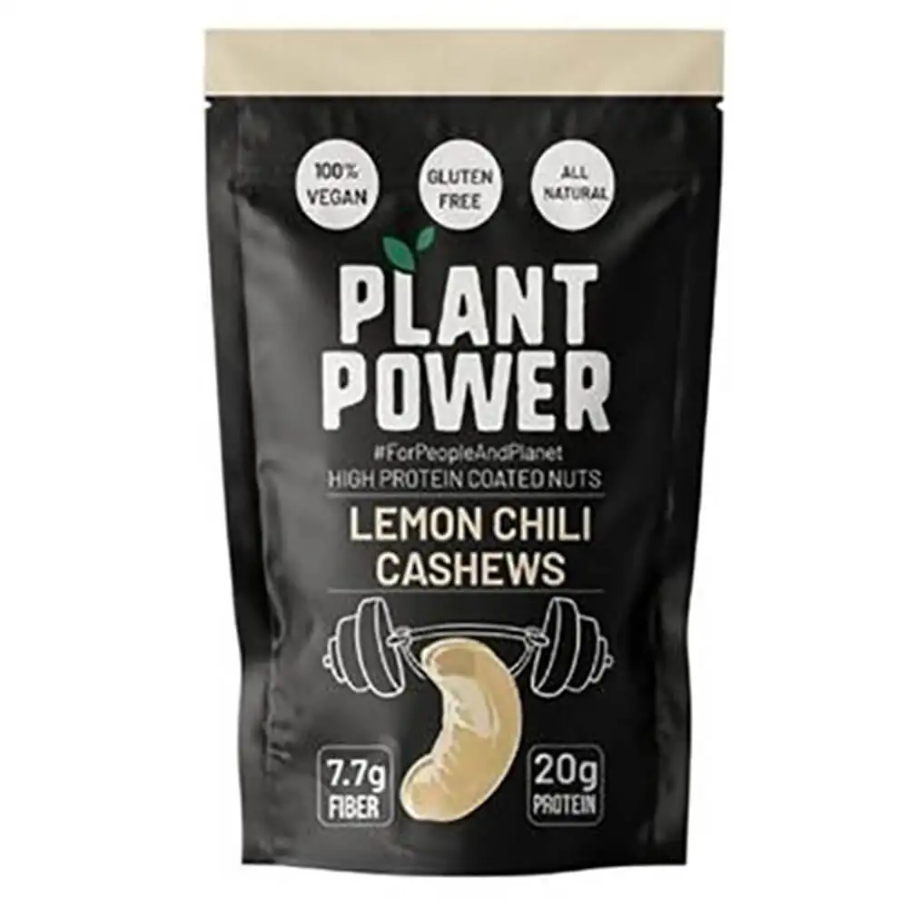 Plant Power High Protein Coated Nuts,  Lemon Chili Cashew  0.100 kg