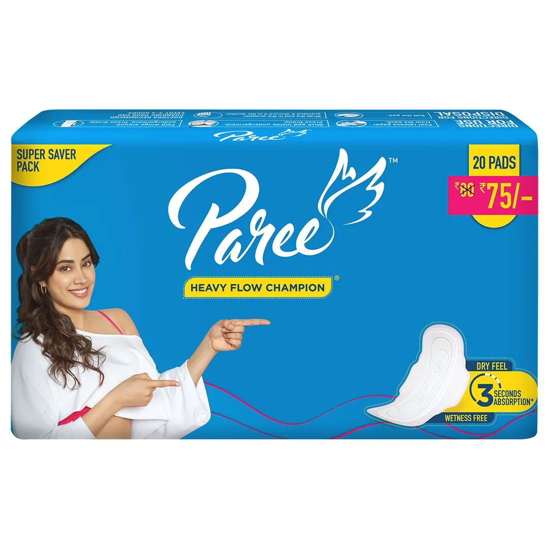 Paree Dry Feel Sanitary Pads (Regular) - Pack of 20