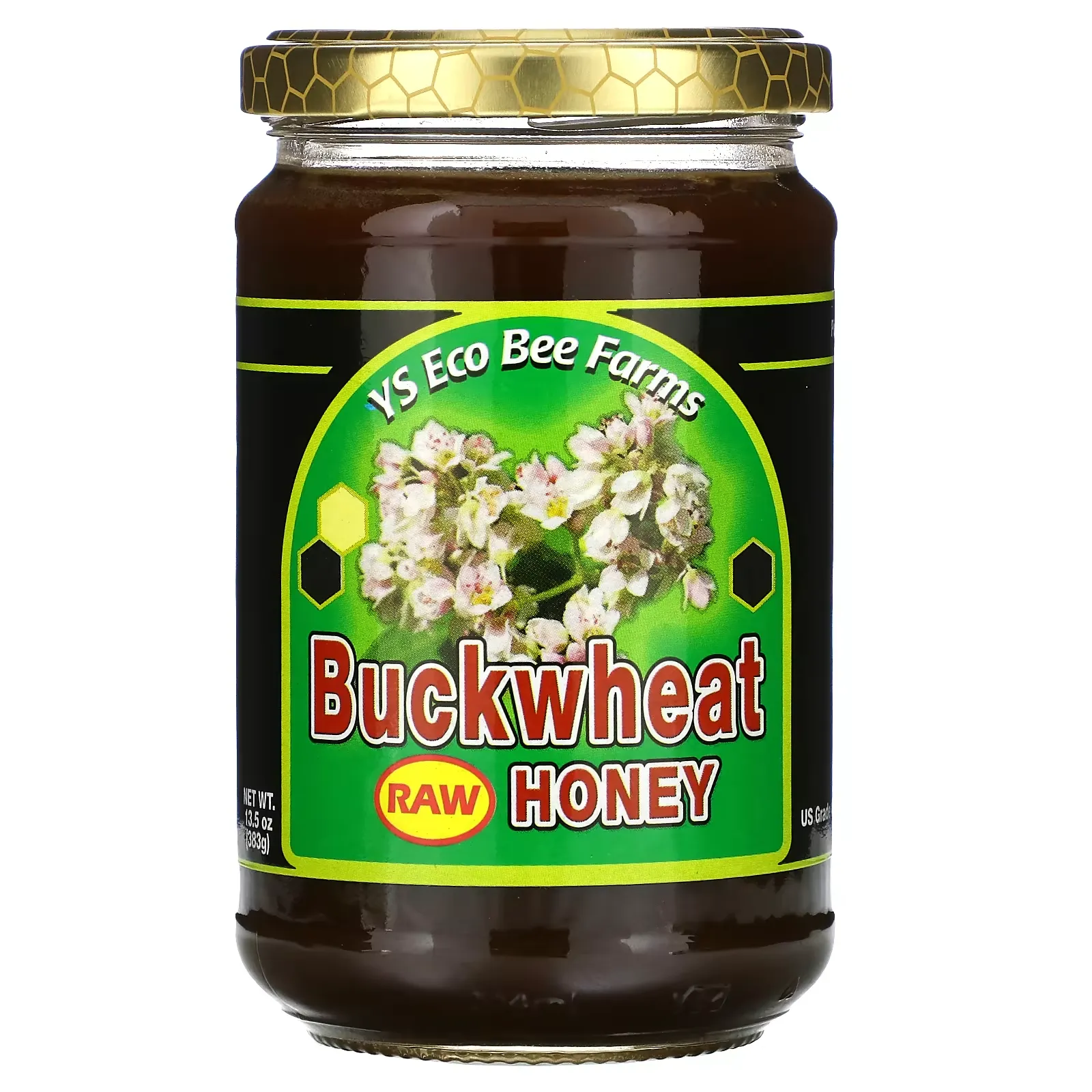 Buckwheat Pure Raw Honey, 13.5 oz (383 g)