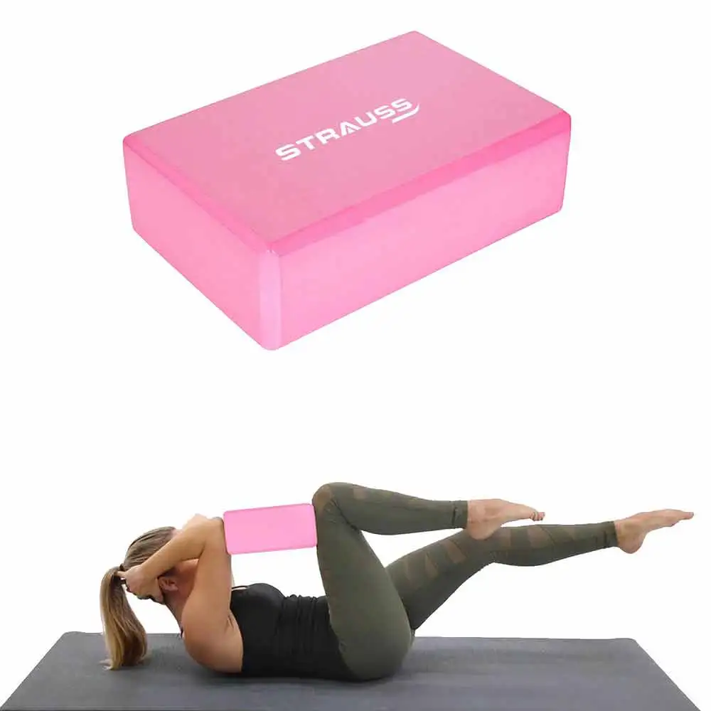 Strauss Yoga Block,  Pink  23x15x7 cm