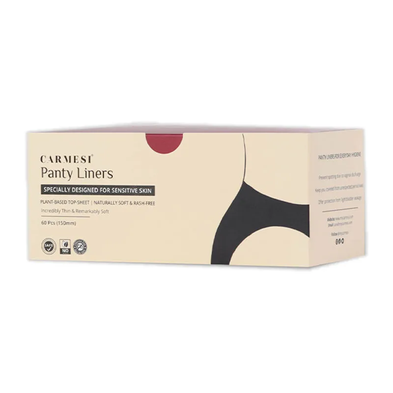 Carmesi Panty Liners - Designed for Sensitive Skin - 60 Pcs