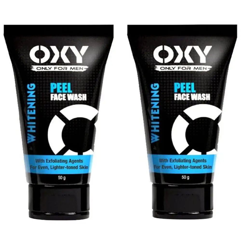 Oxy Whitening Peel Face Wash for Men Pack of 2,  50 g  for All Skin Types