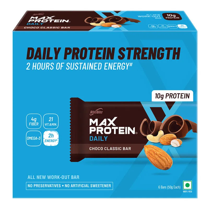 RiteBite Max Protein Daily Choco Classic Bars Pack Of 6