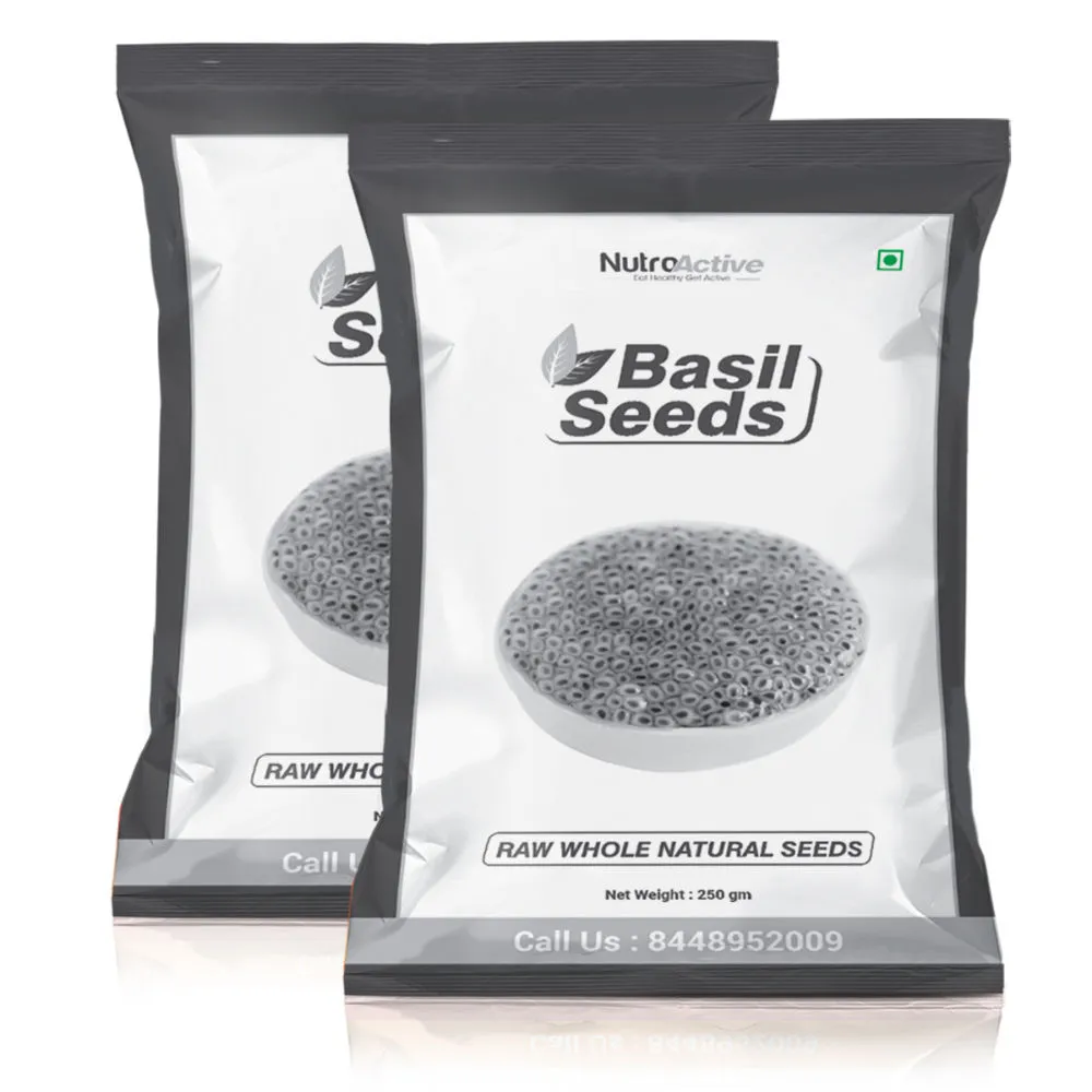 NutroActive Basil (Tukmariya/Sabja) Seeds (Pack of 2)