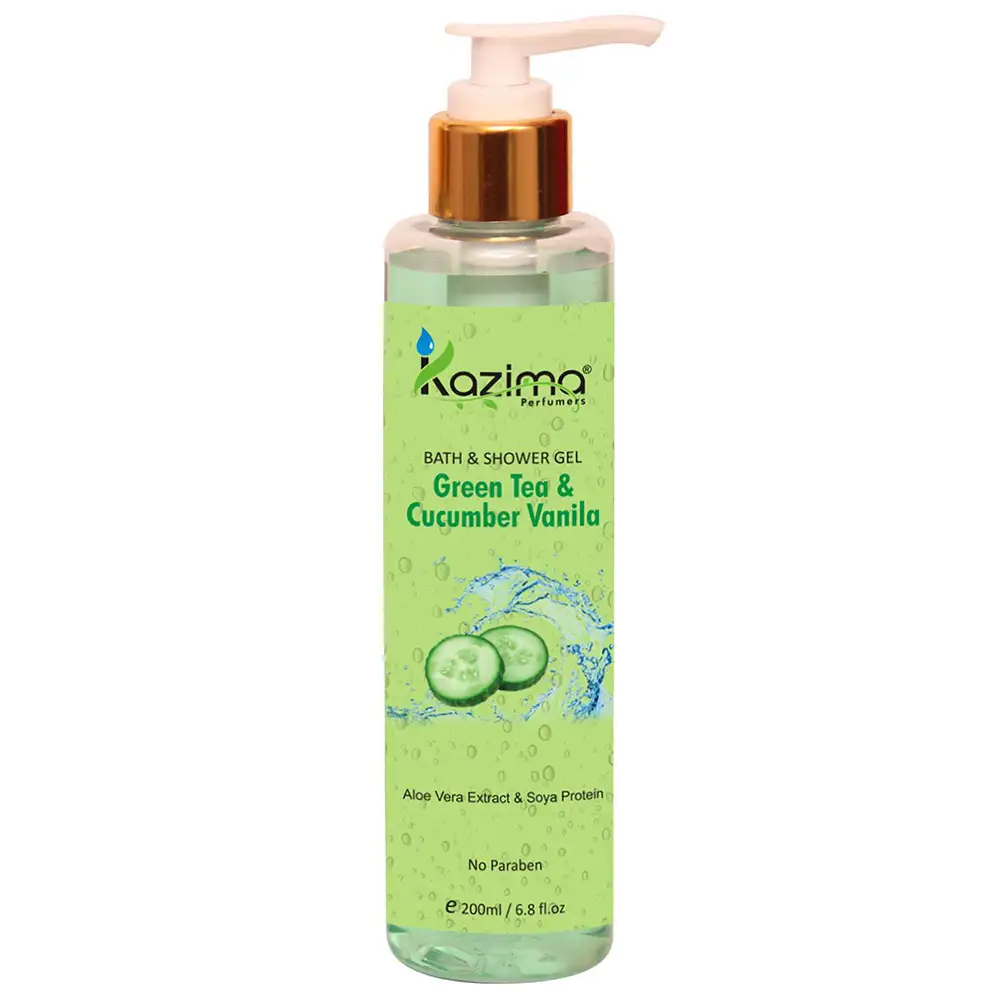 Kazima Bath and Shower Gel,  200 ml  Green Tea & Cucumber Vanilla