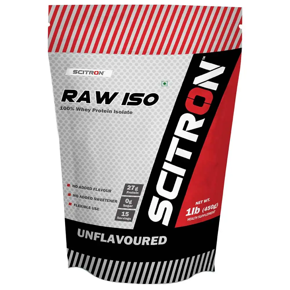 Scitron Raw ISO 100% Whey Protein Isolate,  1 lb  Unflavoured