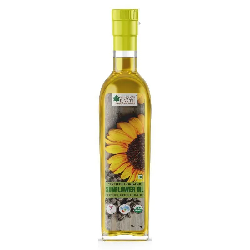 Bliss Of Earth Certified Organic Sunflower Oil