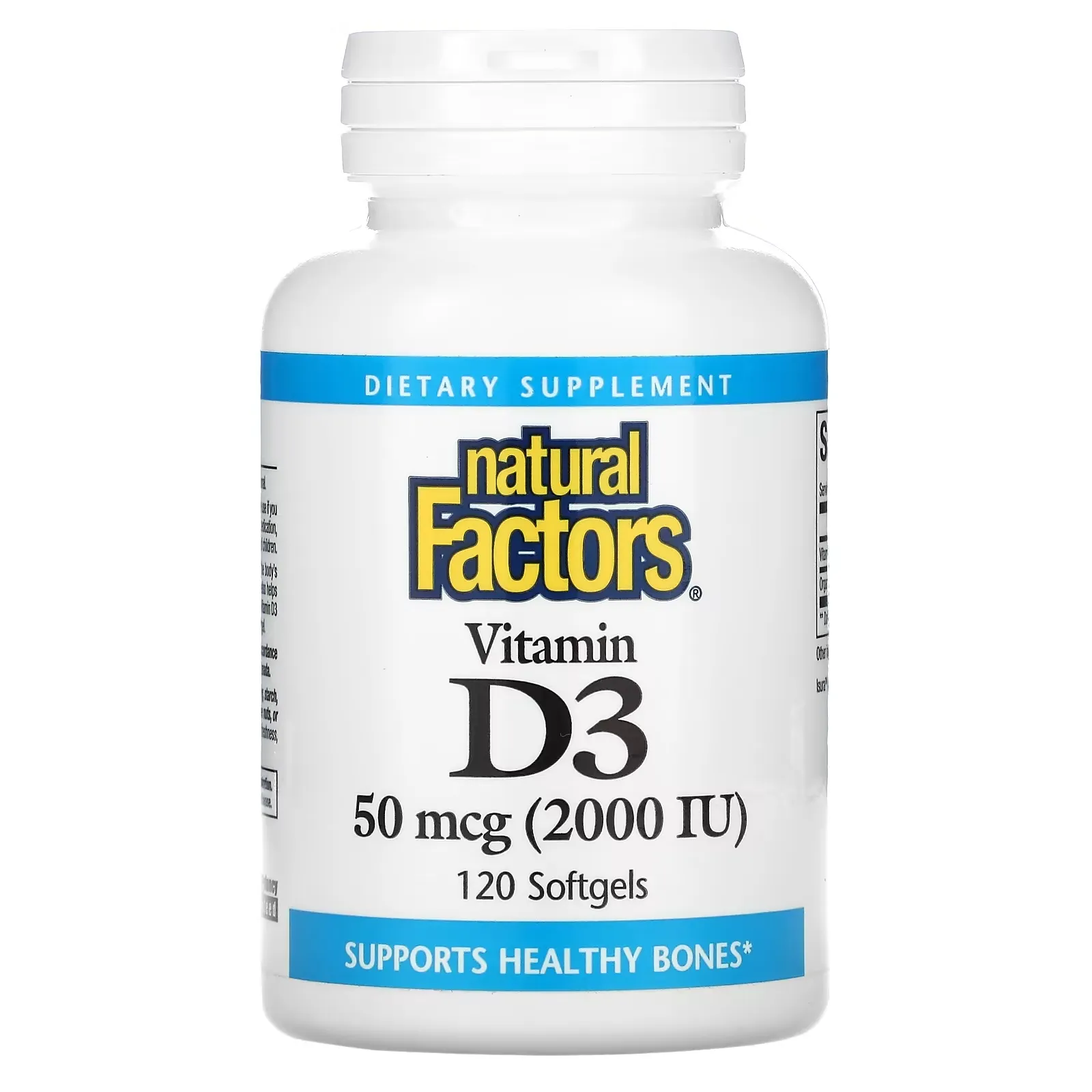 Vitamin D3, 50 mcg (2,000 IU), 120 Softgels