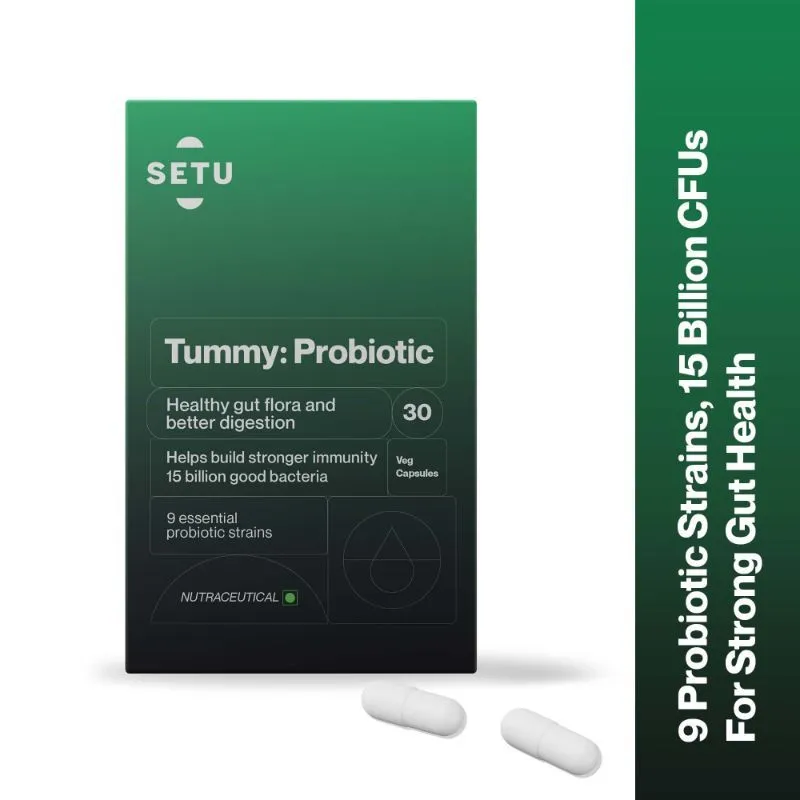 Setu Tummy Probiotics Naturally Fermented (9 strains with 15 Billion CFUs)