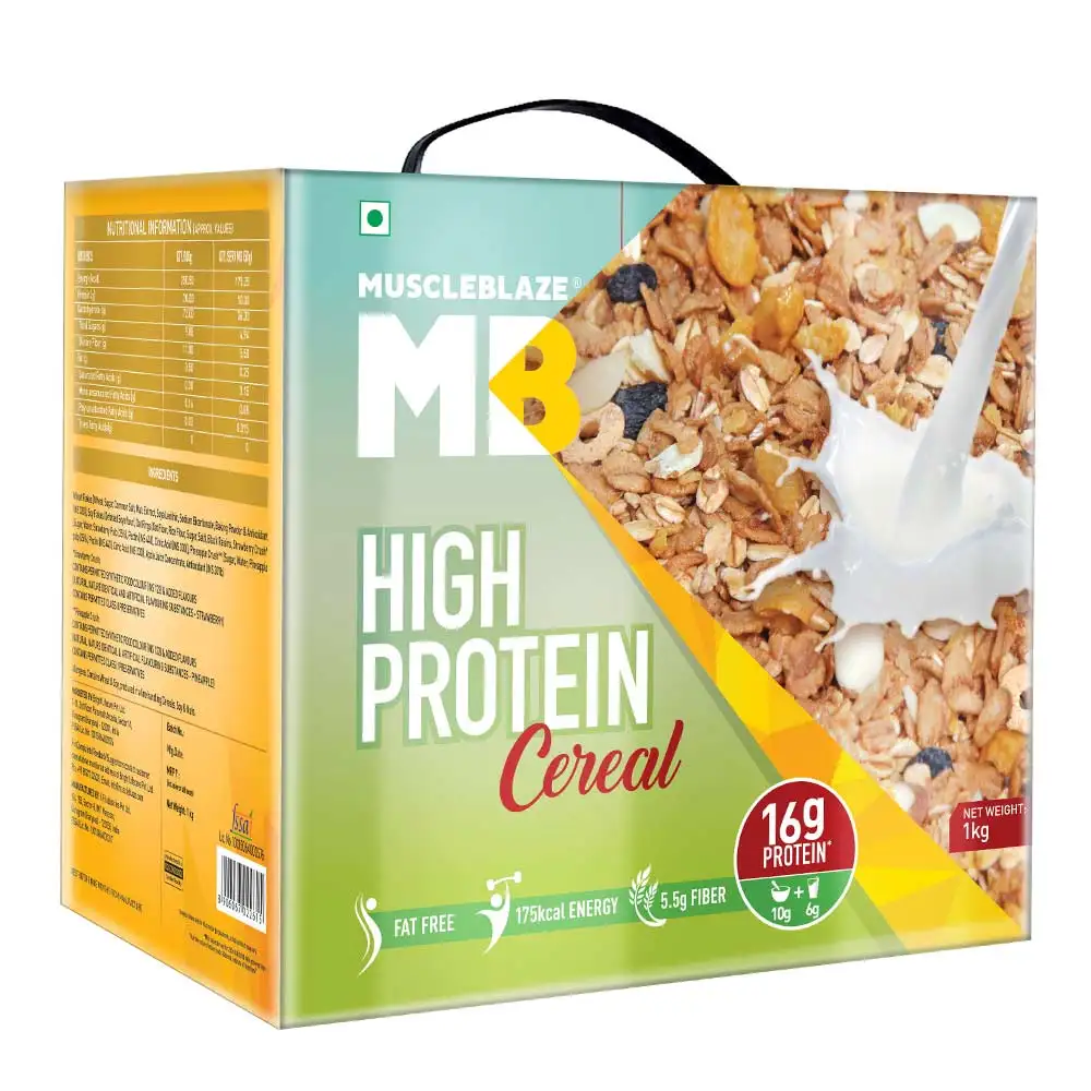 MuscleBlaze High Protein Cereal OP,  1 kg  Unflavoured