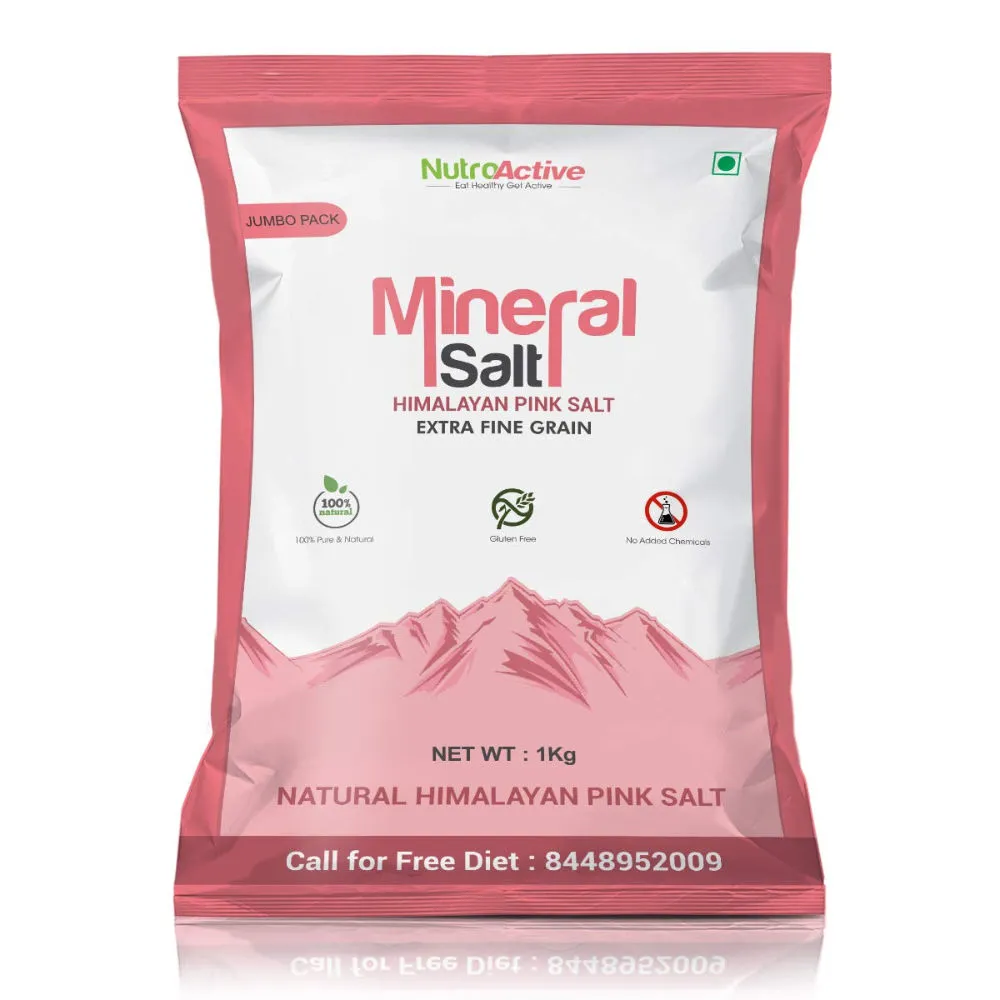 NutroActive MineralSalt Himalayan Pink Rock Salt Extra Fine Grain