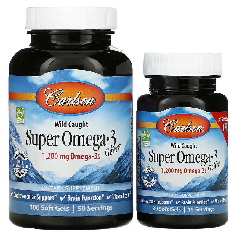 Wild Caught, Super Omega-3 Gems, 600 mg, 100 + 30 Soft Gels