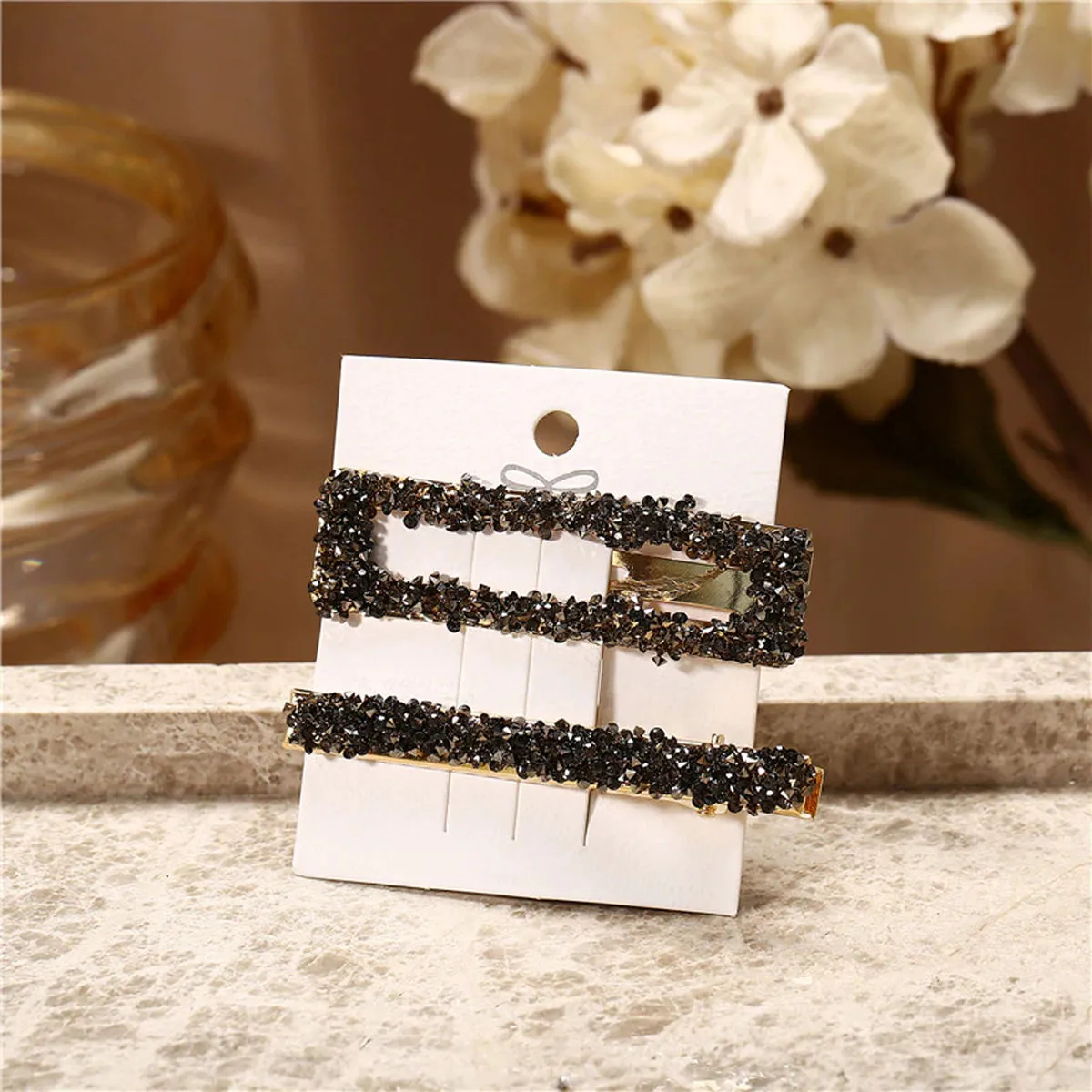 Jewels Galaxy Stunning Crystal Gold Plated Hairclips