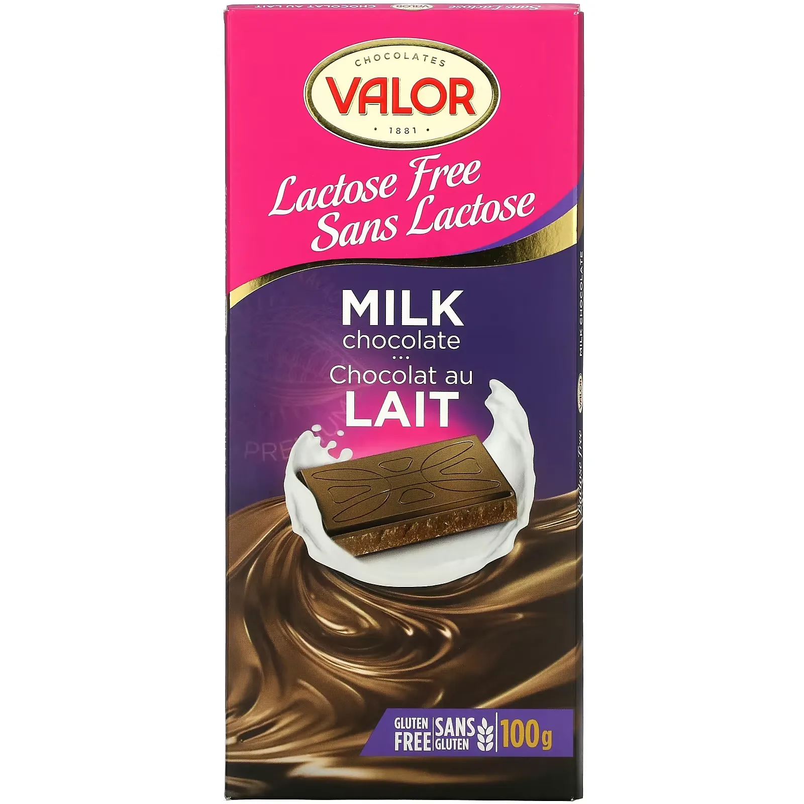 Milk Chocolate, Lactose Free, 100 g