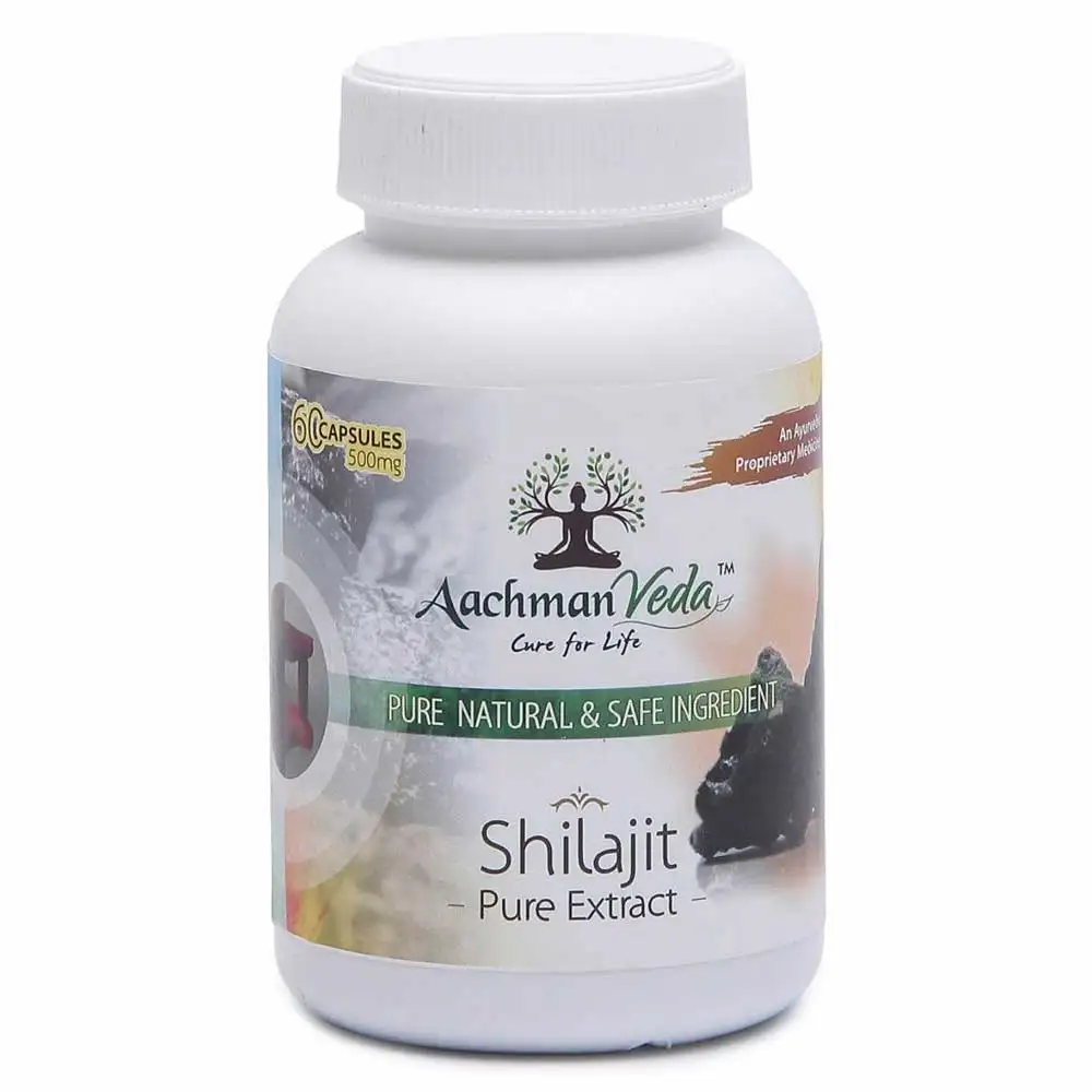 Aachman Veda Shilajit 500 mg,  60 capsules