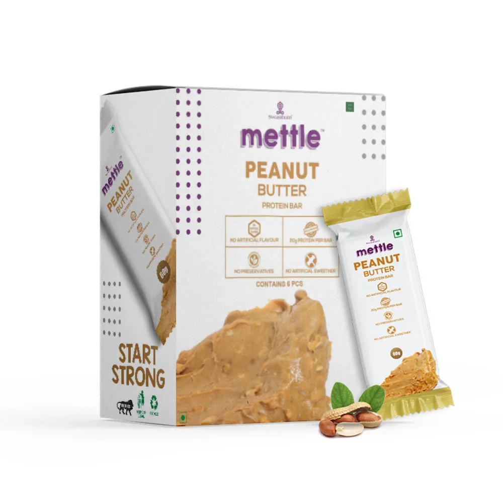 Mettle Peanut Butter Protein Bar - Pack of 6