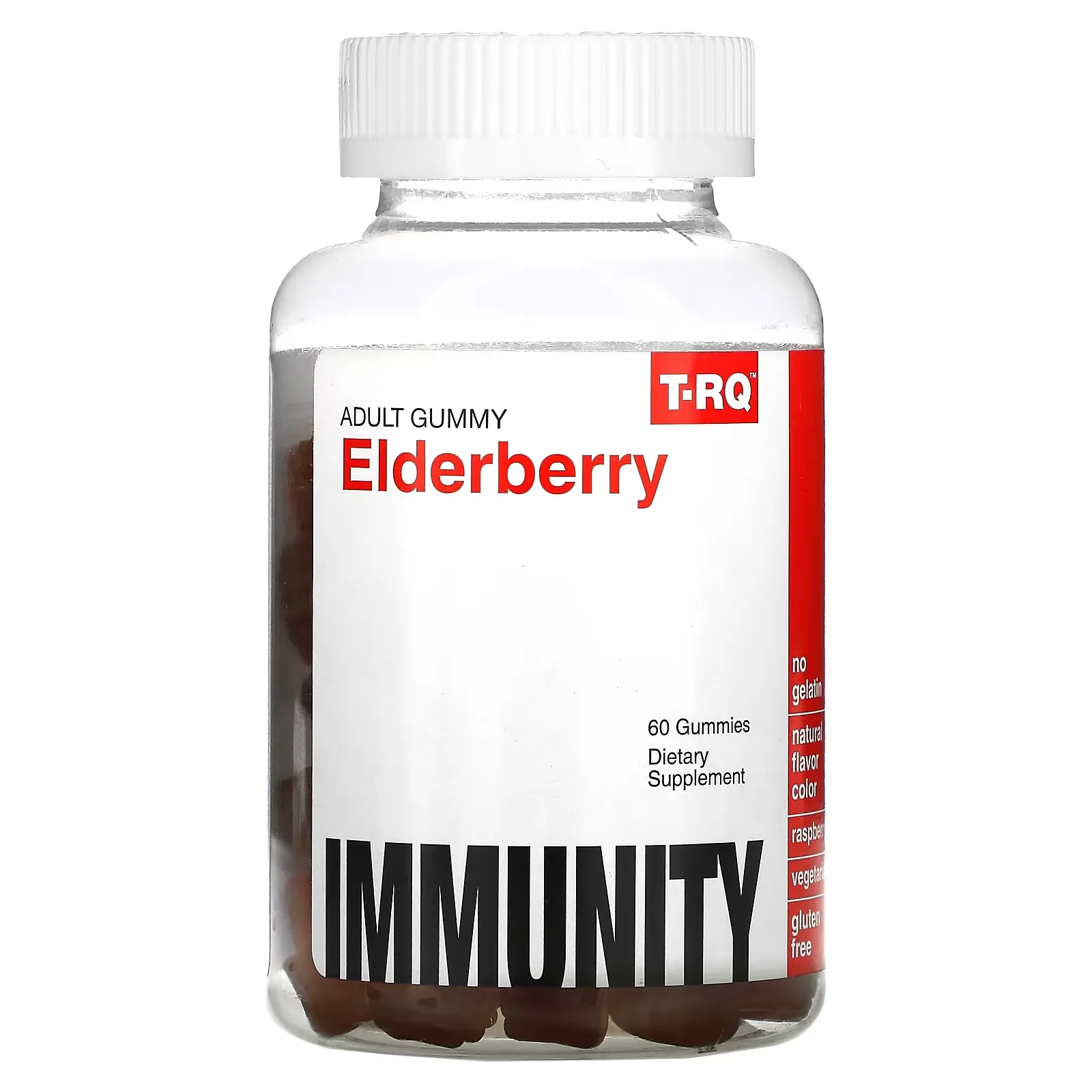 Adult Gummy, Elderberry, Immunity, Raspberry, 60 Gummies