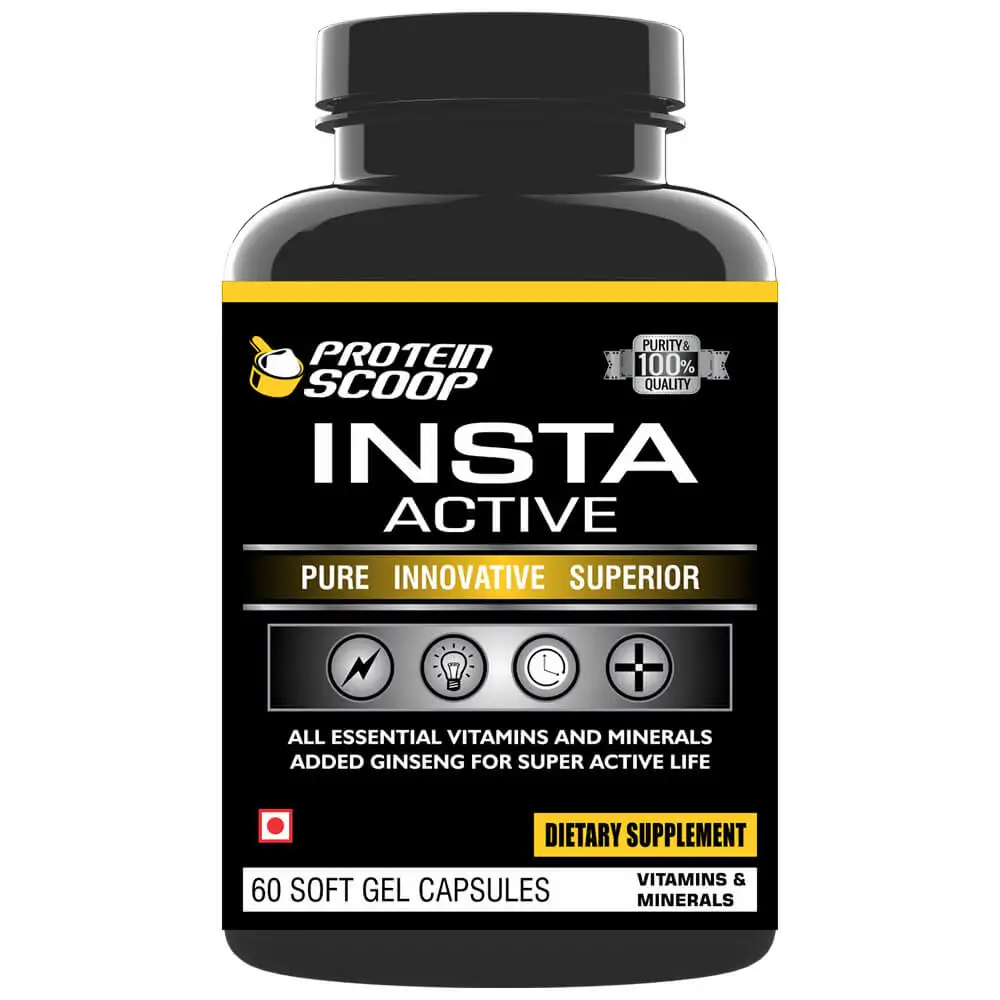 Protein Scoop Insta Active,  60 softgels  Unflavoured