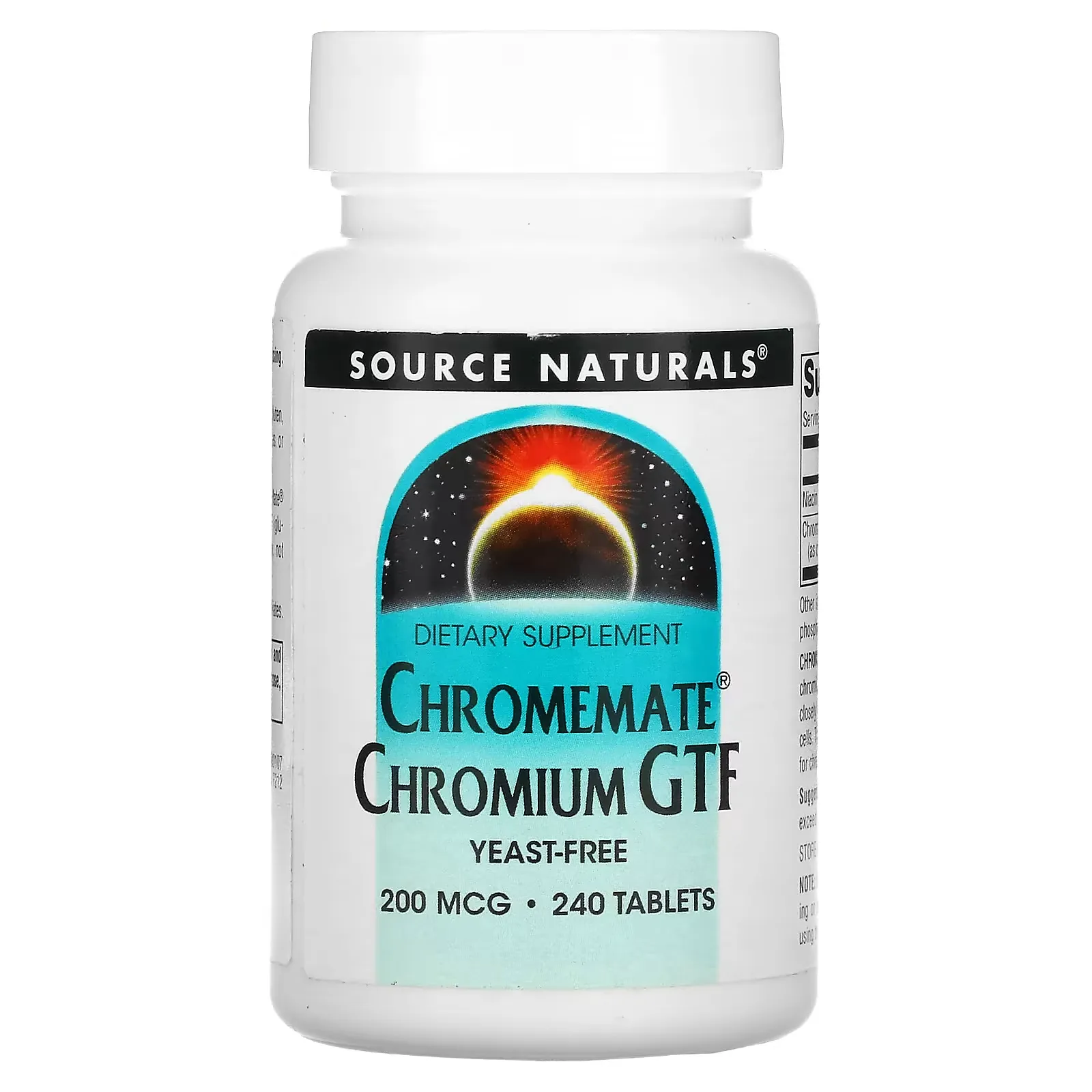 Chromemate Chromium GTF, 200 mcg, 240 Tablets