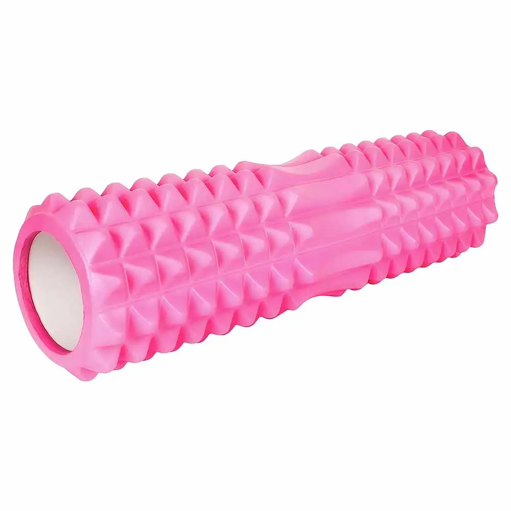 Strauss Grid Yoga Massage Foam Roller,  Pink  33cm