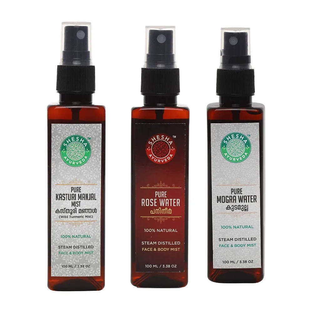 Shesha Ayurveda Pure Kasturi Manjal + Rose Water + Mogra Water Face & Body Mist