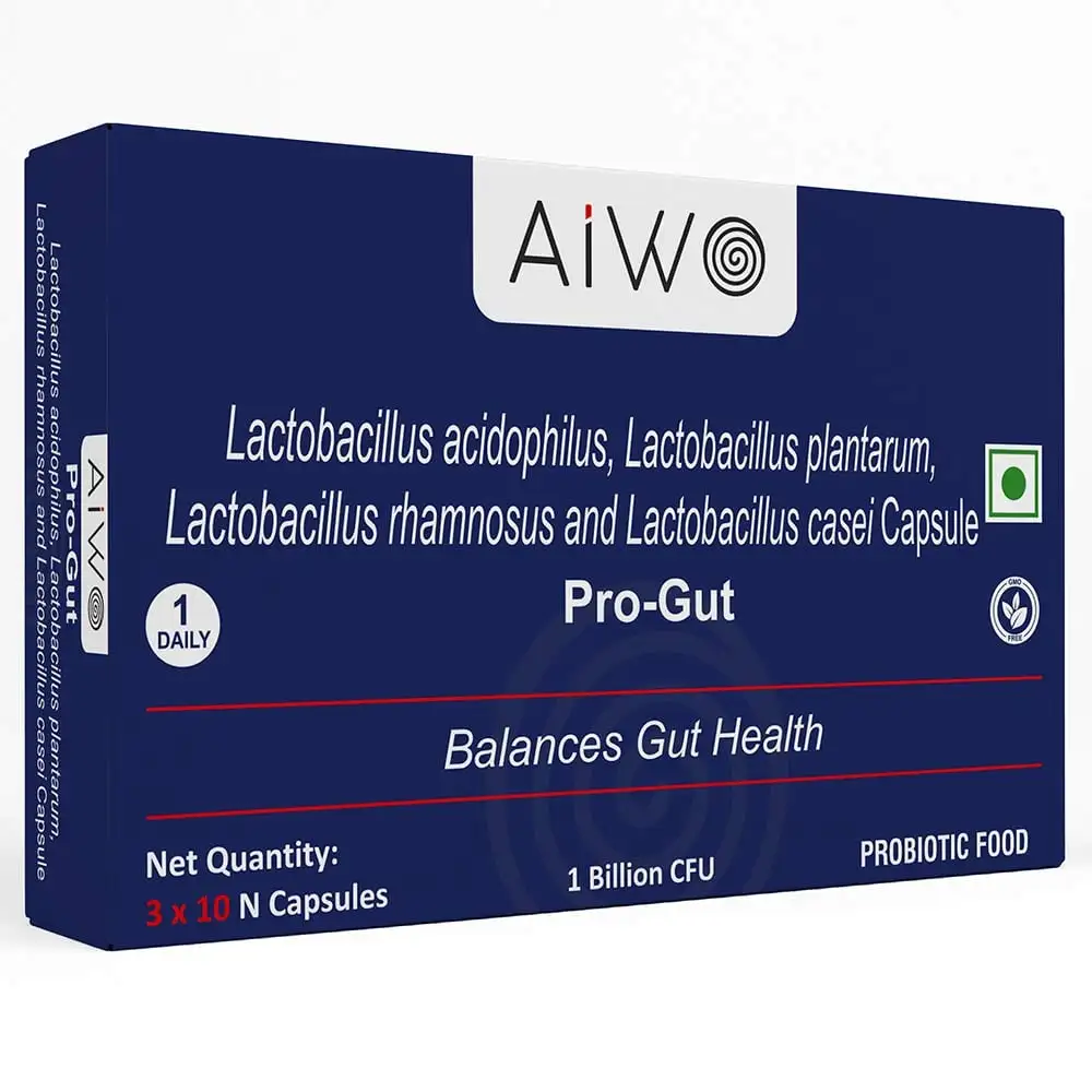 Aiwo Pro-Gut Probiotic Supplement,  30 capsules  Unflavoured