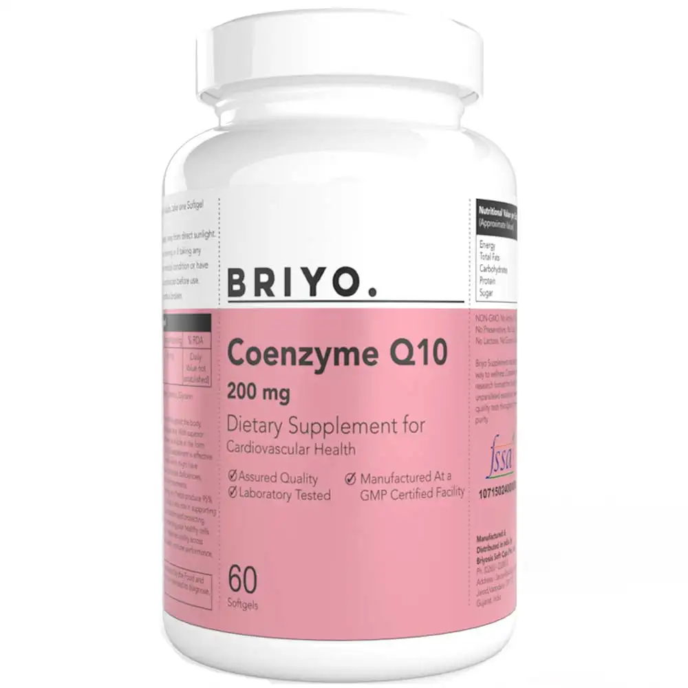 Briyo Coenzyme Q10 200mg,  60 softgels