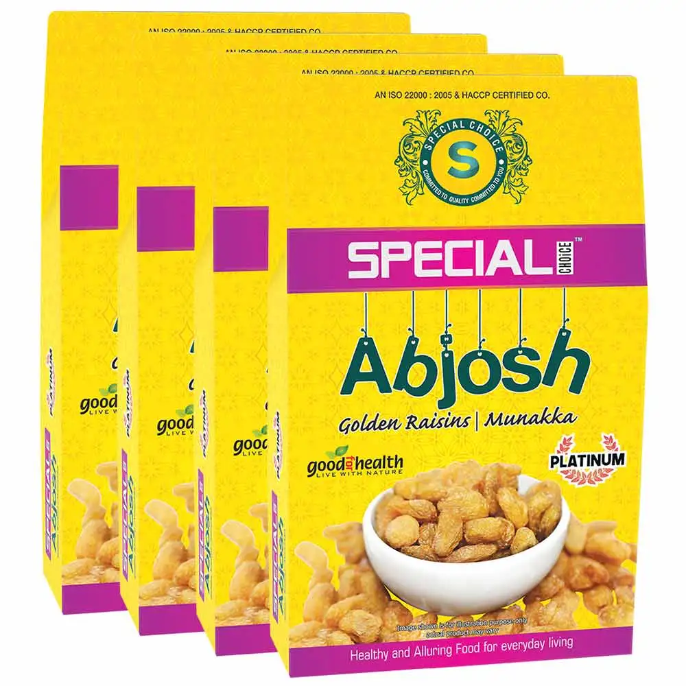 Special Choice Abjosh (Munakka),  250 g  Unflavoured Platinum Pack (Pack of 4)