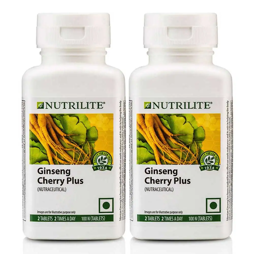 Amway Ginseng Cherry Plus - Pack of 2,  100 tablet(s)