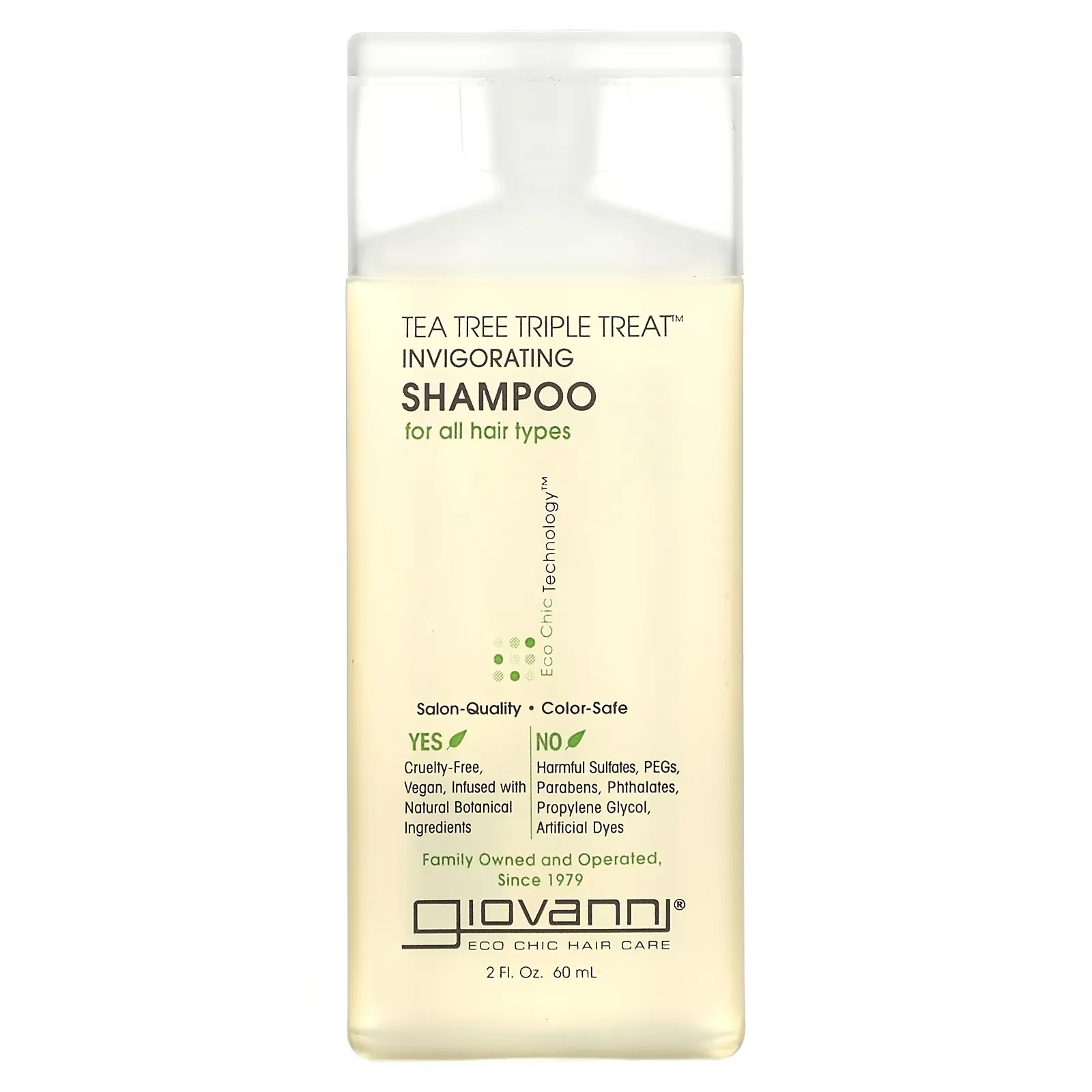 Tea Tree Triple Treat, Invigorating Shampoo, For All Hair Types, 2 fl oz (60 ml)