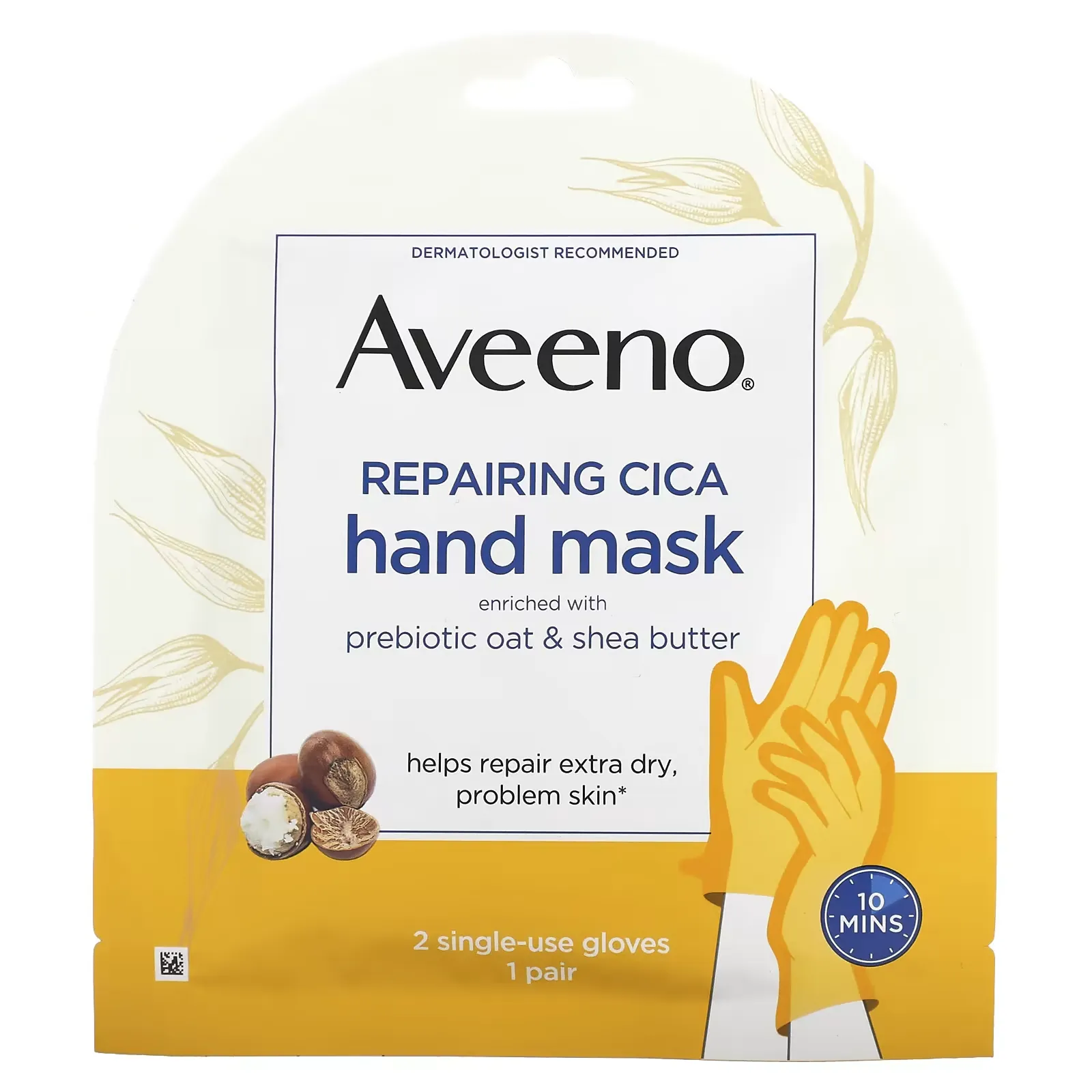 Repairing Cica Hand Mask, 2 Single-Use Gloves