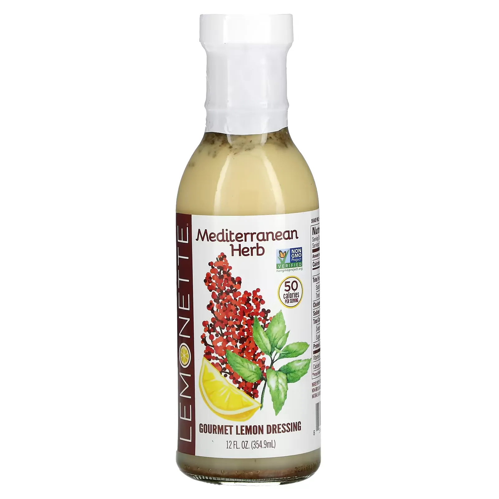 Gourmet Lemon Dressing, Mediterranean Herb, 12 fl oz (354.9 ml)