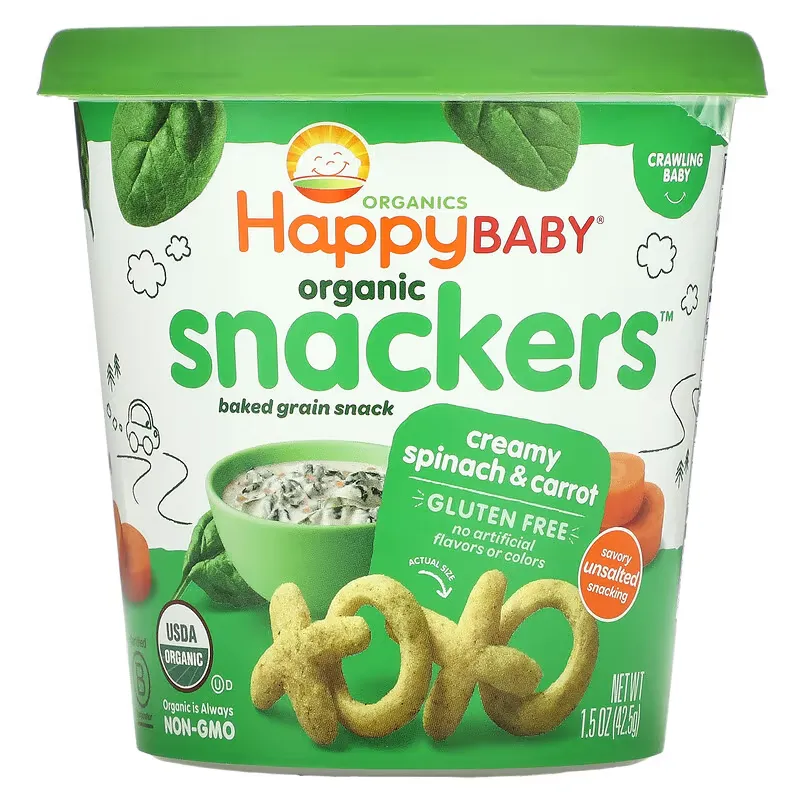 Snackers, Creamy Spinach & Carrot, 1.5 oz (42.5 g)