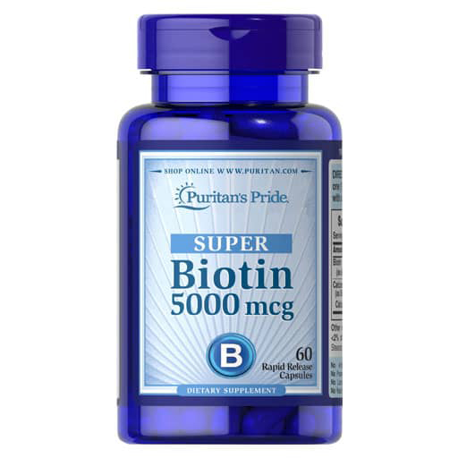 Puritan's Pride Biotin - 5000 mcg - 60 Capsules