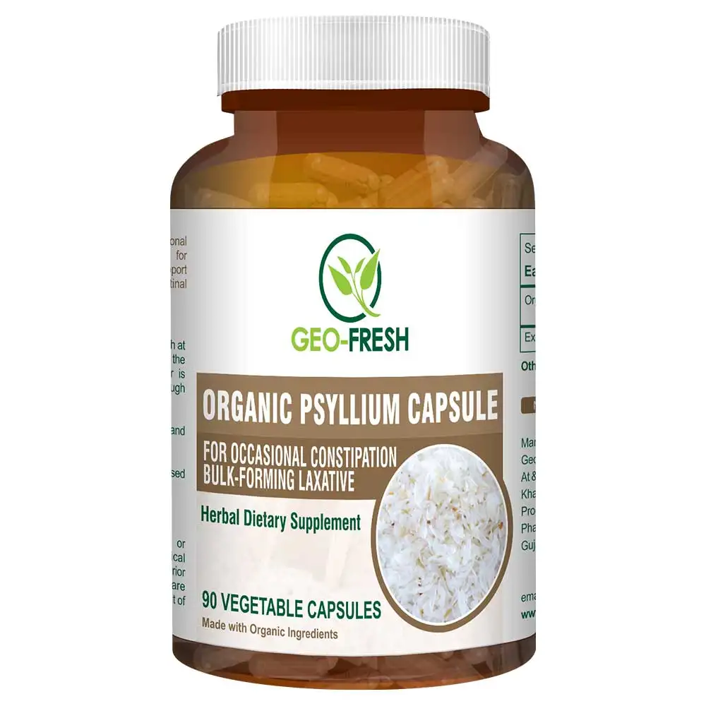 Geo Fresh Organic Psyllium Husk 520 mg,  90 capsules