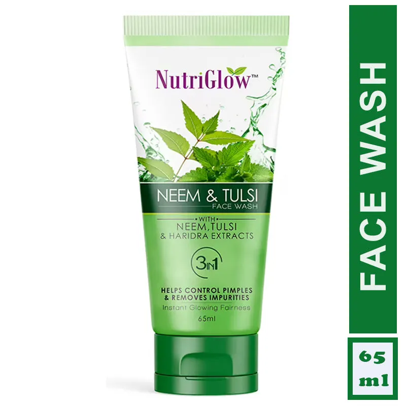 NutriGlow Neem & Tulsi Face Wash For Helps Control Pimples