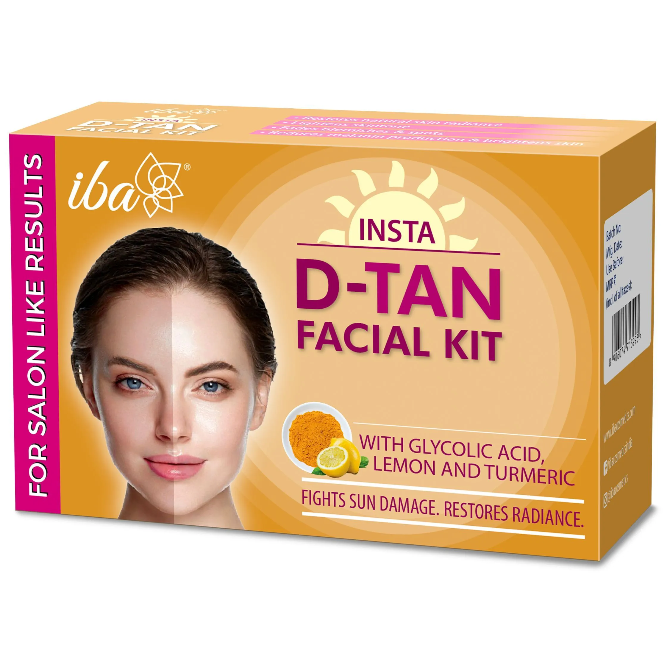 IBA Insta D-tan Facial Kit (6 Steps Single Use)