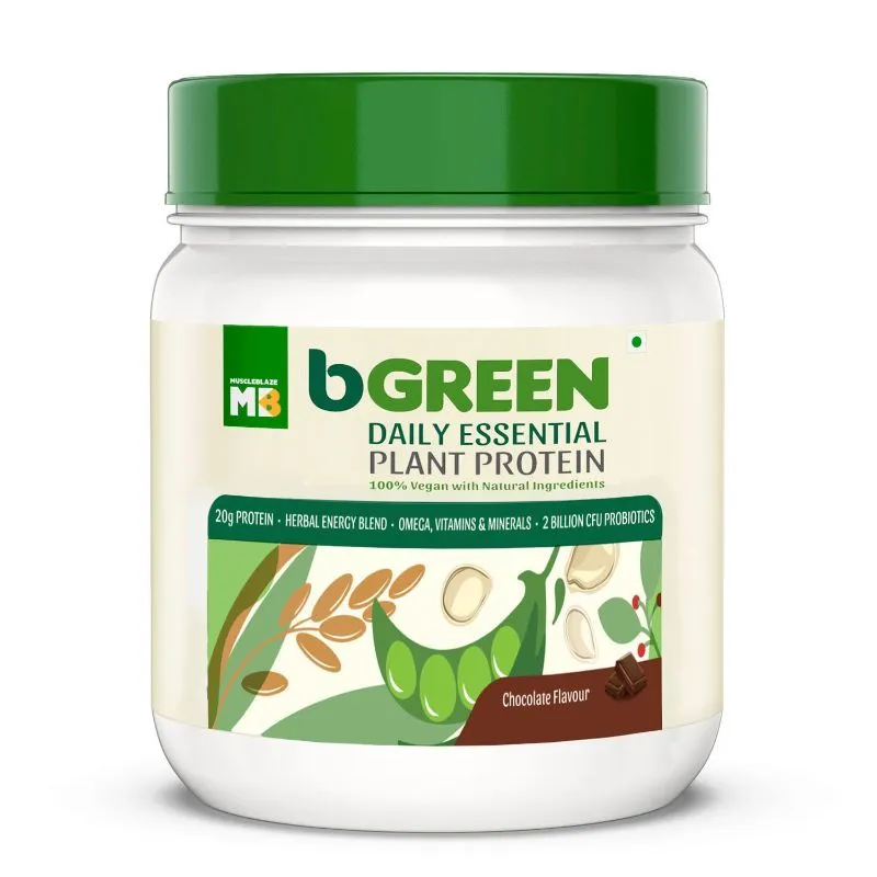 bGREEN By Muscleblaze Daily Essential Plant Protein Powder - Chocolate