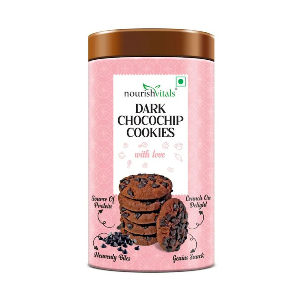 Nourish Vitals Dark Chocochip Chocolate Cookies