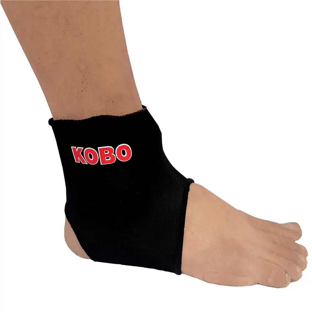 KOBO Neoprene Ankle Support (3640),  Black  Medium