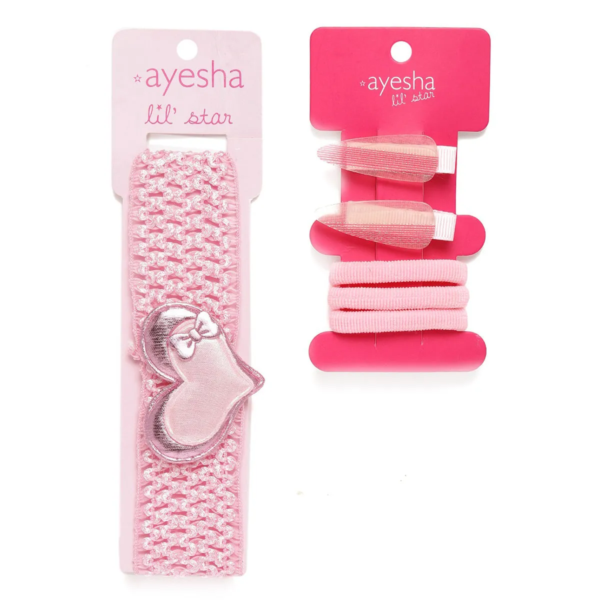 Lil' Star by Ayesha Kids Pink Head Band & Hair Accessory Set