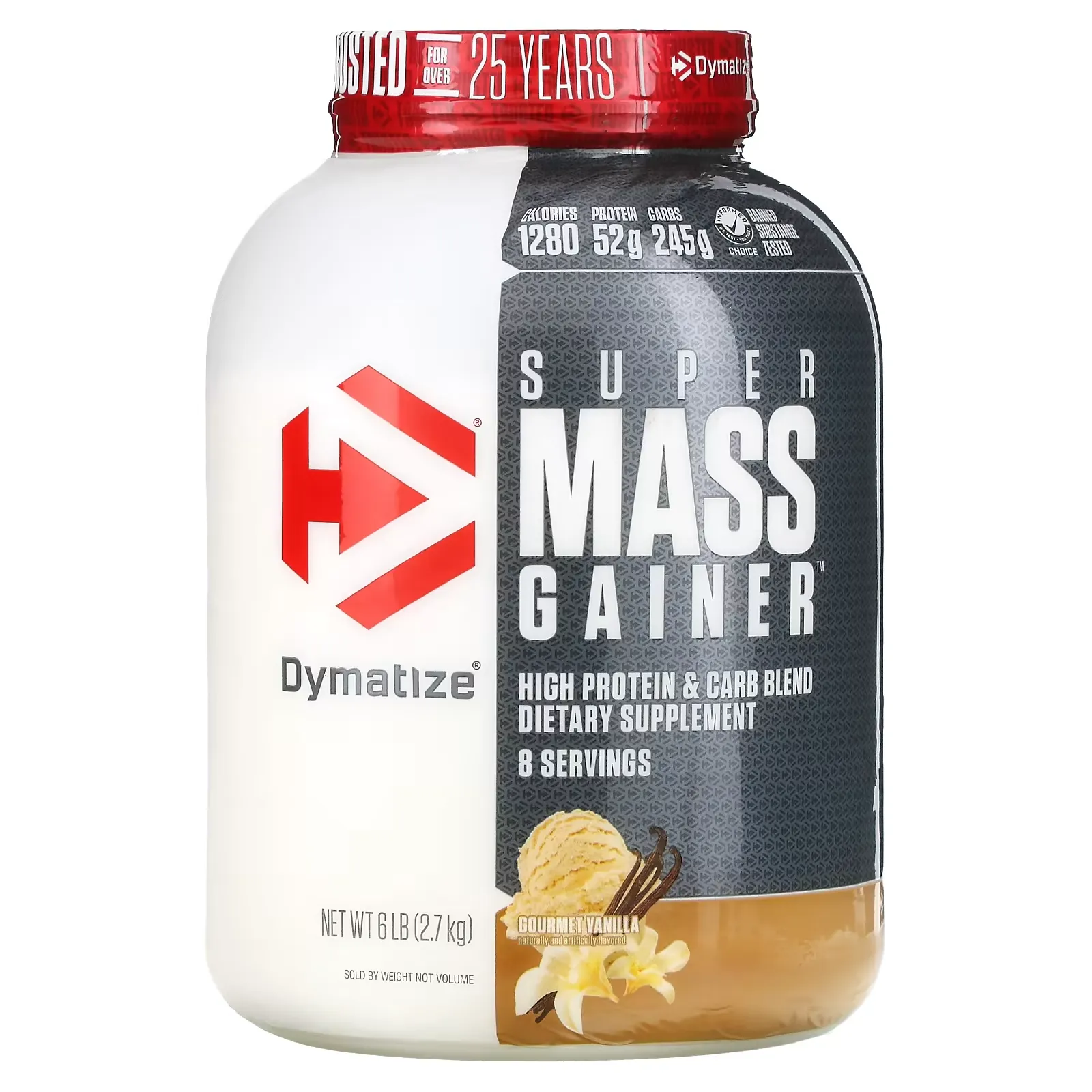 Super Mass Gainer, Gourmet Vanilla, 6 lbs (2.7 kg)