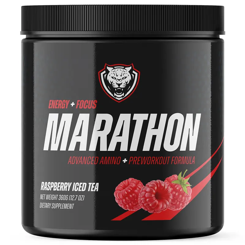 Marathon, Advanced Amino + Preworkout Formula, Raspberry Iced Tea, 12.7 oz (360 g)