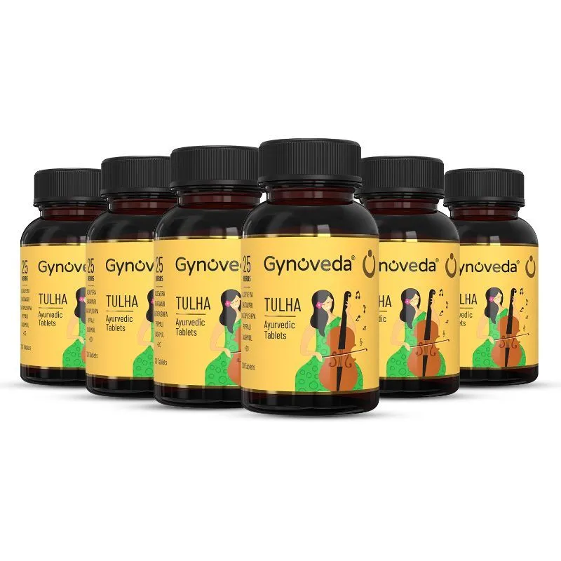 Gynoveda Tulha Irregular Periods, Improve Fertility Ayurvedic Pills - 6 Month Pack