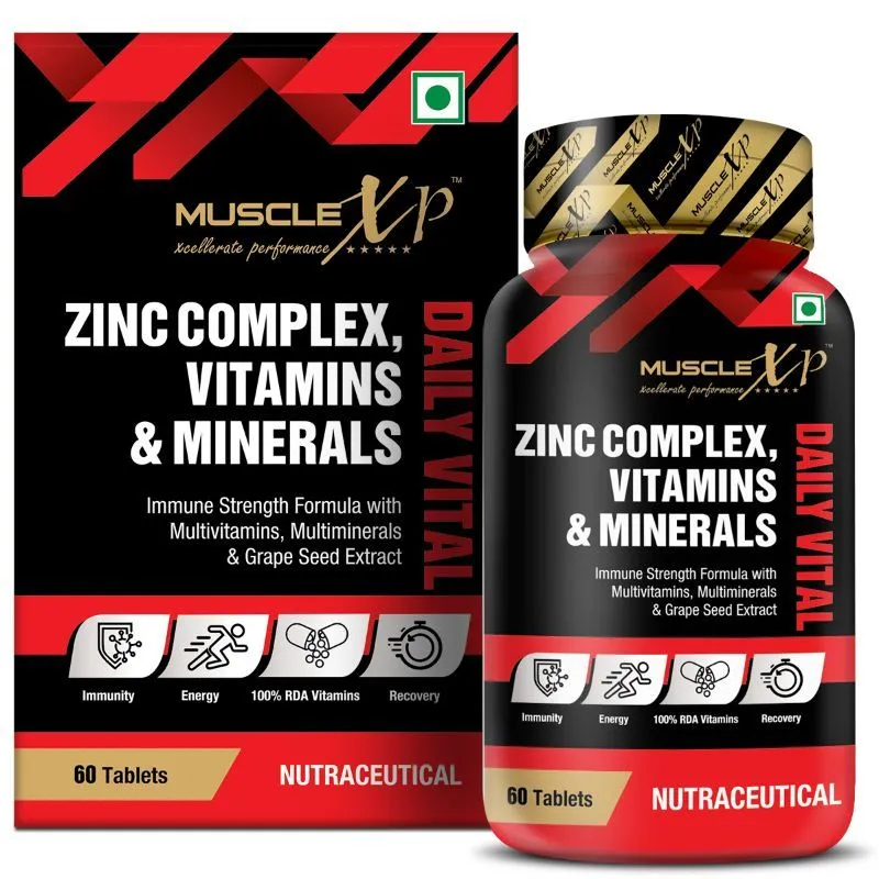 MuscleXP Zinc Complex Vitamins & Minerals Daily Vital Tablets