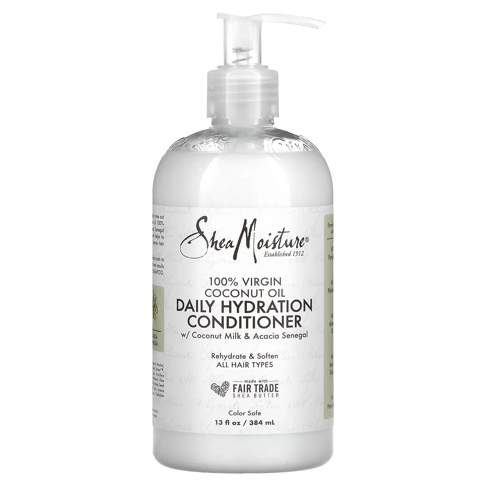 100% Virgin Coconut Oil, Daily Hydration Conditioner, All Hair Types, 13 fl oz (384 ml)