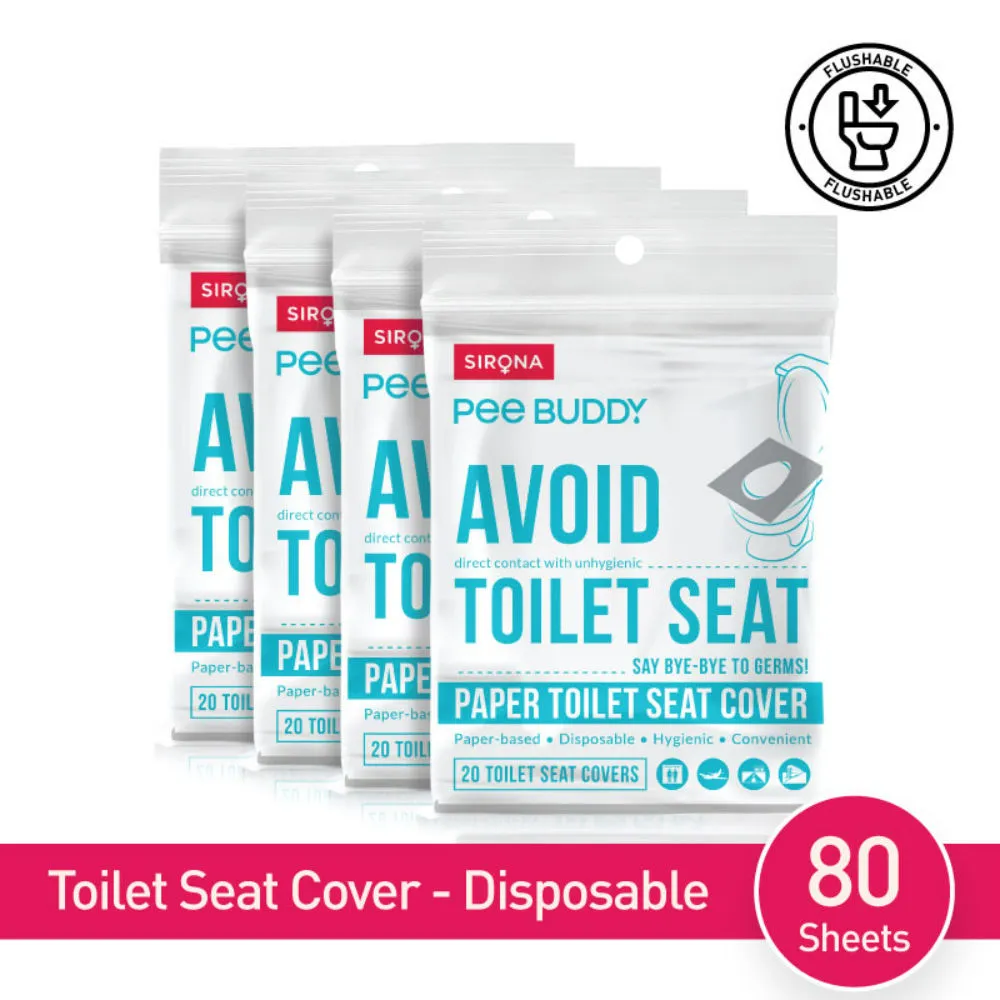 PeeBuddy Disposable Toilet Seat Cover - 20 Seat Covers (Pack of 4)