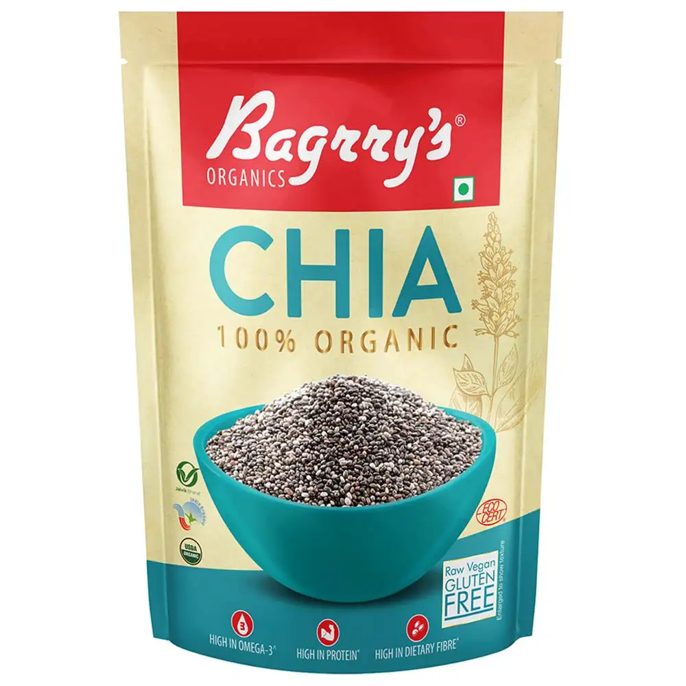 Bagrrys 100% Organic Chia,  500 g  Unflavoured