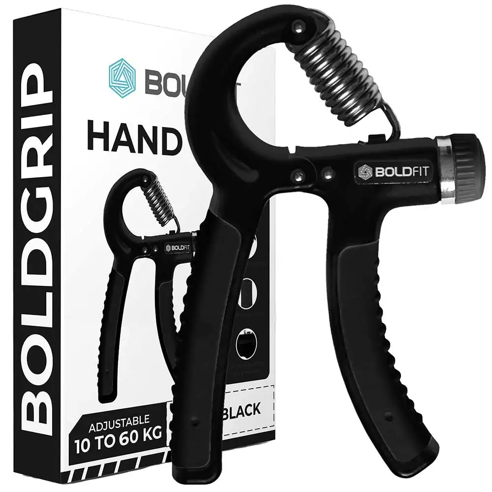 Boldfit Adjustable Hand Grip Strengthener,  Black 60 Kg